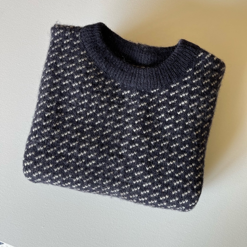 Iconic New England L.L. Bean bird’s eye sweater